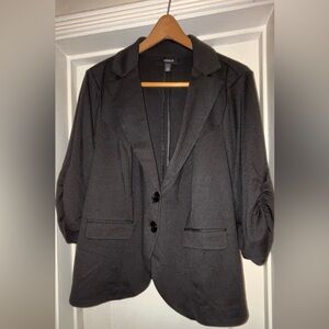 Torrid Black Open-Front Blazer